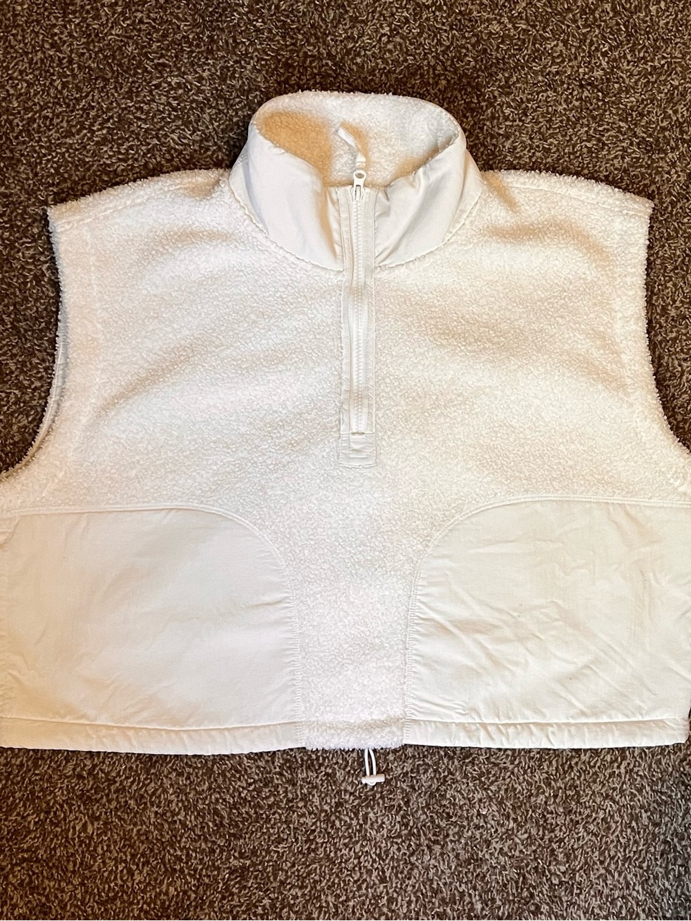 Cropped FLX Sherpa Half-Zip Vest